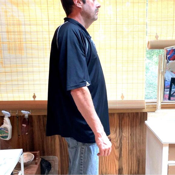 UNDER ARMOUR Black Silver Trim Golf Tennis Polo shirt Mens XXL - Picture 4 of 16